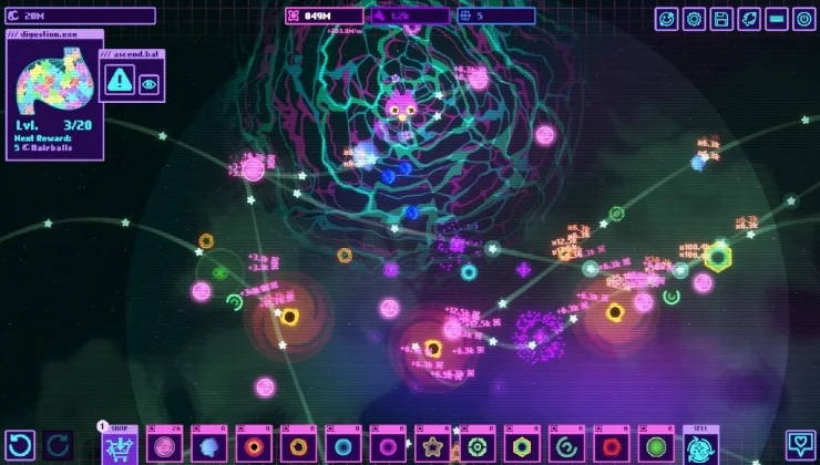 Infinity Bounce is a chaotic physics-based pinball-like incremental game