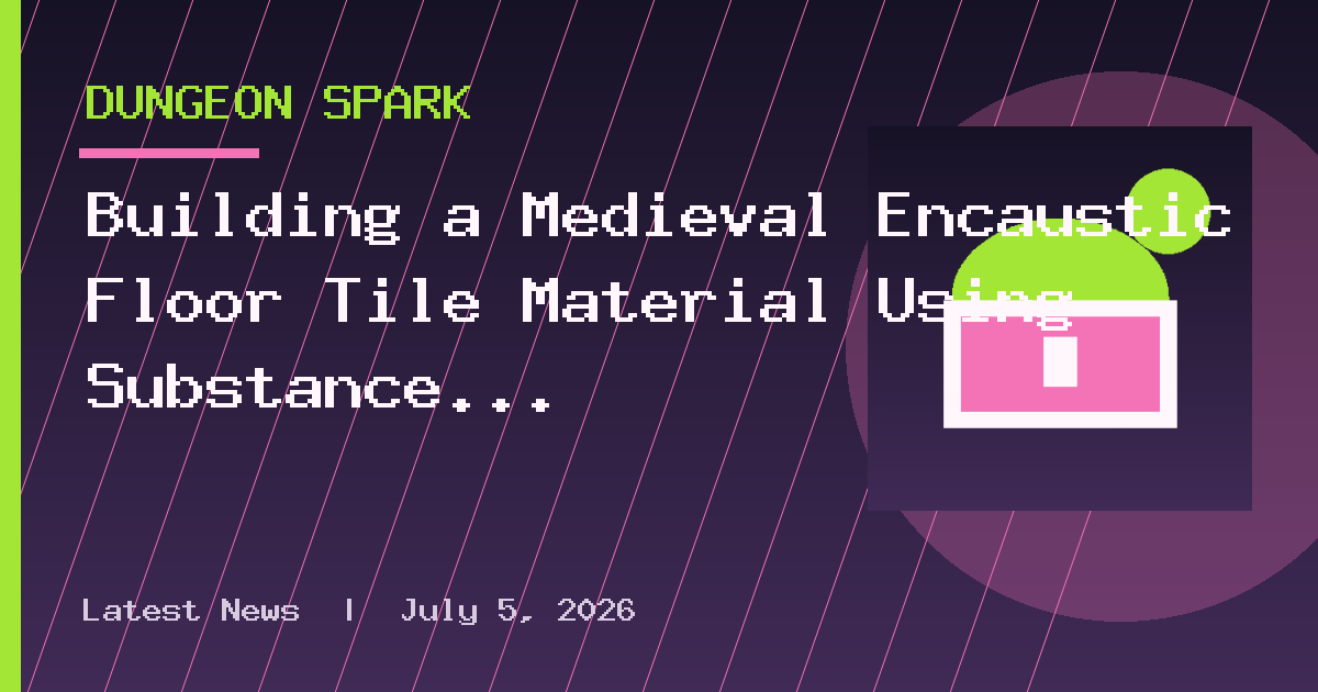 Building a Medieval Encaustic Floor Tile Material Using Substance 3D & UE5