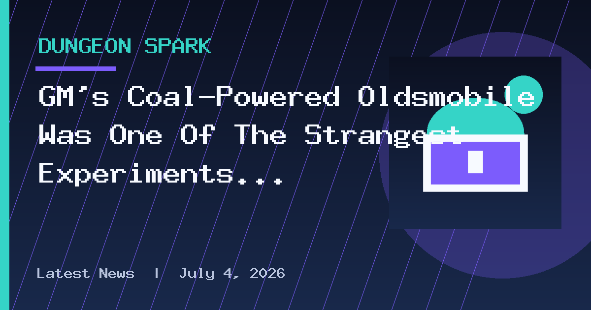 GM's Coal-Powered Oldsmobile Was One Of The Strangest Experiments In Automotive