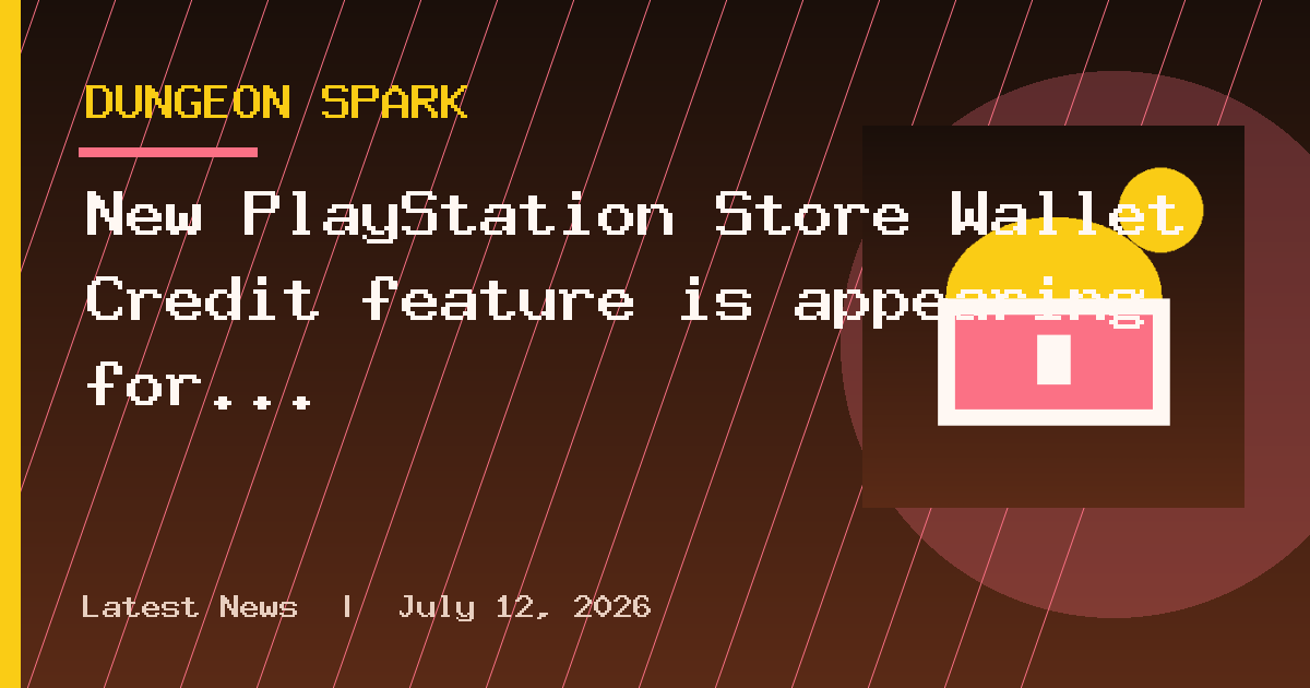 New PlayStation Store Wallet Credit feature is appearing for some
