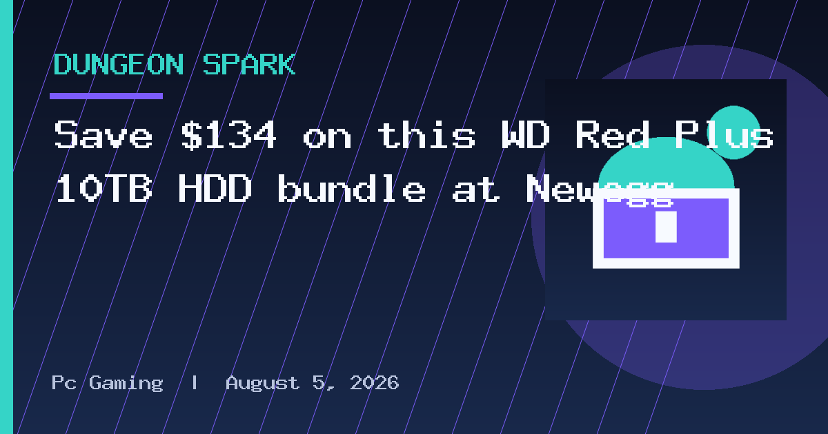 Save $134 on this WD Red Plus 10TB HDD bundle at Newegg