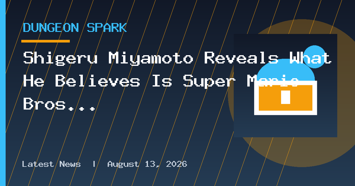Shigeru Miyamoto Reveals What He Believes Is Super Mario Bros. 'Biggest