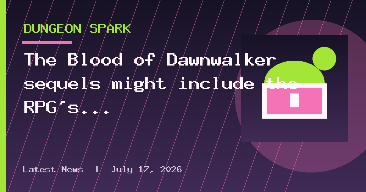 The Blood of Dawnwalker sequels might include the RPG's controversial time